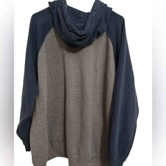 Reebok 2XL Vintage 2007 Hoodie Gray and Navy Blue - Picture 4 of 5